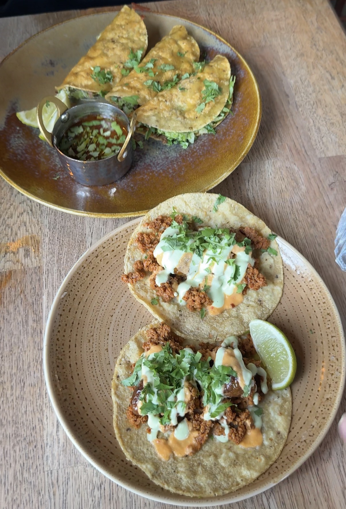 Vegetarian tacos at La Poblana in Reykjavík